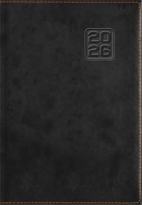 Naptár, tervező, B6, heti, DAYLINER "Square", fekete