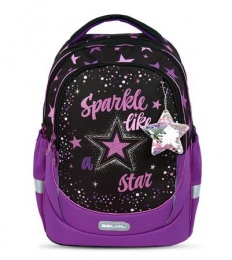 Iskolatáska, cipzáras, BELMIL "Leisure Plus Sparkle like a Star", csillagok