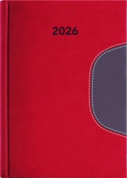 Naptár, tervező, B5, heti, DAYLINER "Memphis", piros-szürke